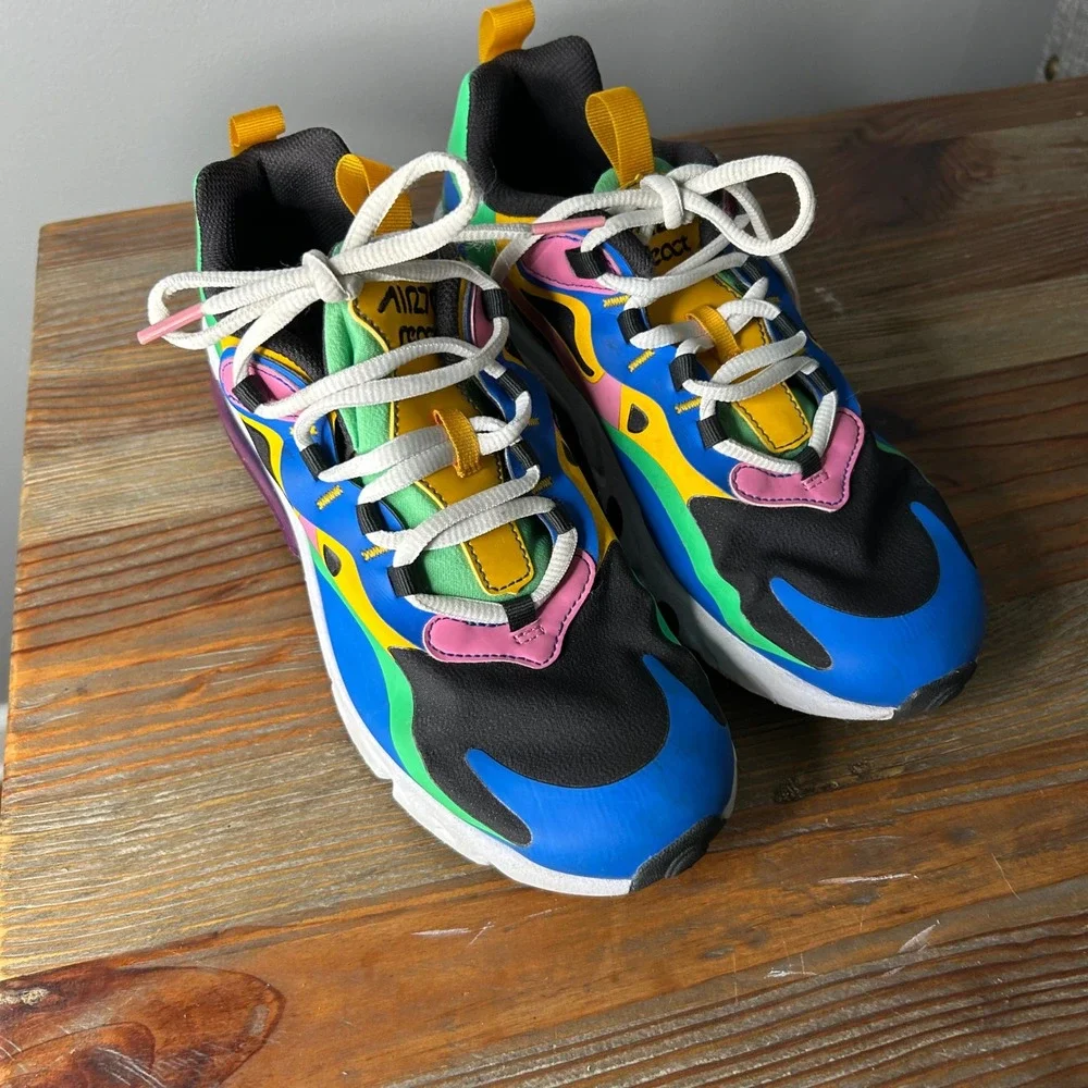 Nike Air Max 270 React Kids Multi Color gumball‎ athletic Shoes Size 6Y unisex - Picture 8 of 8
